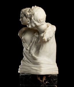 Scultura in marmo statuario e portoro raffigurante Pan e Selene - Italia, XIX secolo  - Asta Mobili e Oggetti d'Arte dal XVII all'inizio del XX Secolo - Associazione Nazionale - Case d'Asta italiane