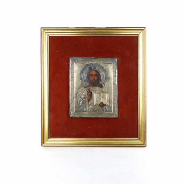 Cristo Pantocratore, icona  - Asta Smart Auction: Arredi, Dipinti, Sculture e altro a prezzi vantaggiosi - Associazione Nazionale - Case d'Asta italiane