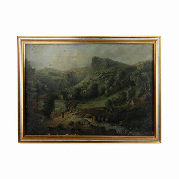 Scorcio di paesaggio con armenti  - Asta Smart Auction: Arredi, Dipinti, Sculture e altro a prezzi vantaggiosi - Associazione Nazionale - Case d'Asta italiane