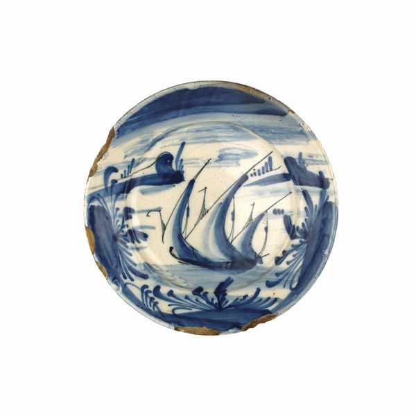 Scodella  in ceramica bianca e bleu  - Asta Smart Auction: Arredi, Dipinti, Sculture e altro a prezzi vantaggiosi - Associazione Nazionale - Case d'Asta italiane