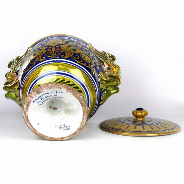 Cista in ceramica a lustro  - Asta Smart Auction: Arredi, Dipinti, Sculture e altro a prezzi vantaggiosi - Associazione Nazionale - Case d'Asta italiane