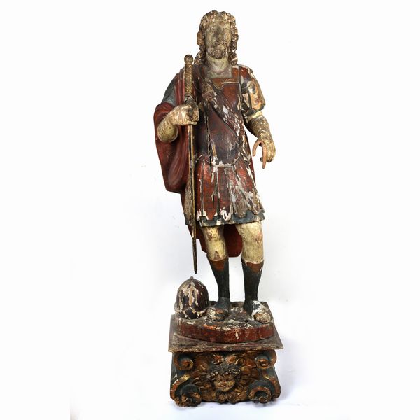 Soldato in foggia classica, scultura in volume in legno  - Asta Smart Auction: Arredi, Dipinti, Sculture e altro a prezzi vantaggiosi - Associazione Nazionale - Case d'Asta italiane