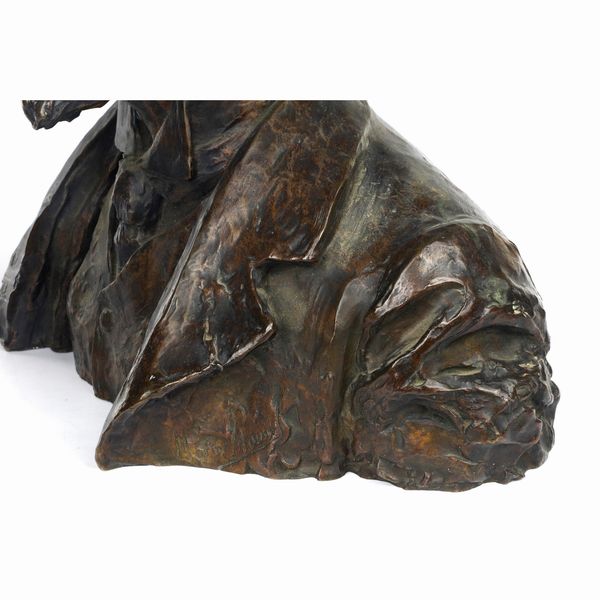 Busto virile in bronzo a patina bruna  - Asta Smart Auction: Arredi, Dipinti, Sculture e altro a prezzi vantaggiosi - Associazione Nazionale - Case d'Asta italiane