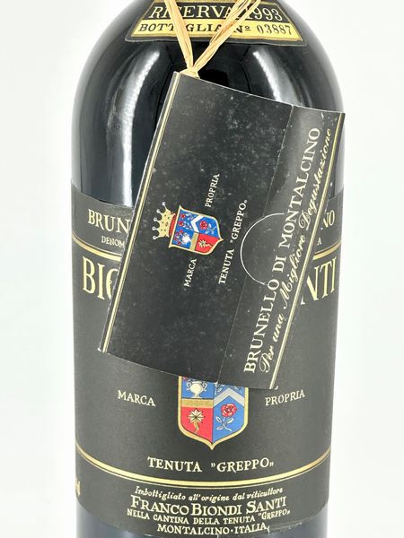 Biondi Santi, Tenuta Greppo Brunello di Montalcino Riserva  - Asta Vini e Distillati. D'Annata, Pregiati e da Collezione - Associazione Nazionale - Case d'Asta italiane