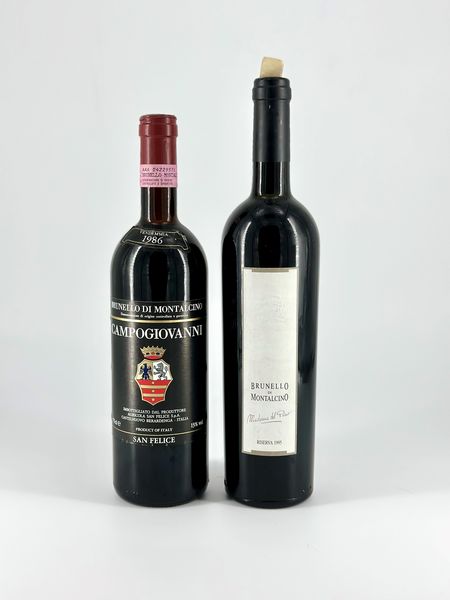 San Felice Campogiovanni, Brunello di Montalcino - Valdicava Madonna del Piano, Brunello di Montalcino Riserva  - Asta Vini e Distillati. D'Annata, Pregiati e da Collezione - Associazione Nazionale - Case d'Asta italiane