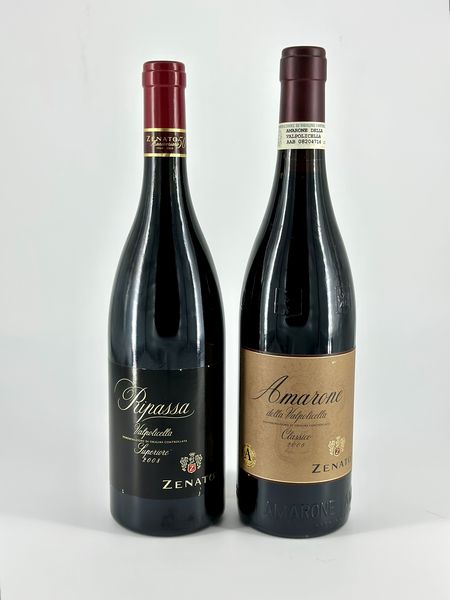 Zenato Ripassa Valpolicella Ripasso Superiore - Zenato Amarone della Valpolicella Classico  - Asta Vini e Distillati. D'Annata, Pregiati e da Collezione - Associazione Nazionale - Case d'Asta italiane