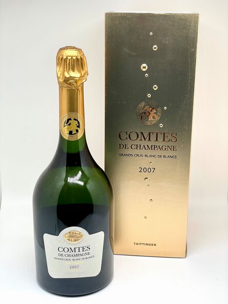 Taittinger, Comtes de Champagne Blanc de Blancs Brut 2007  - Asta Vini e Distillati. D'Annata, Pregiati e da Collezione - Associazione Nazionale - Case d'Asta italiane