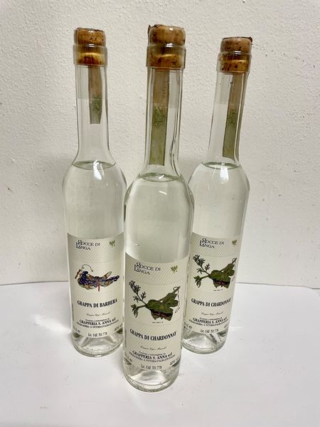 Grapperia Sant'Anna, Gocce di Langa Grappa di Barbera e Chardonnay  - Asta Vini e Distillati. D'Annata, Pregiati e da Collezione - Associazione Nazionale - Case d'Asta italiane