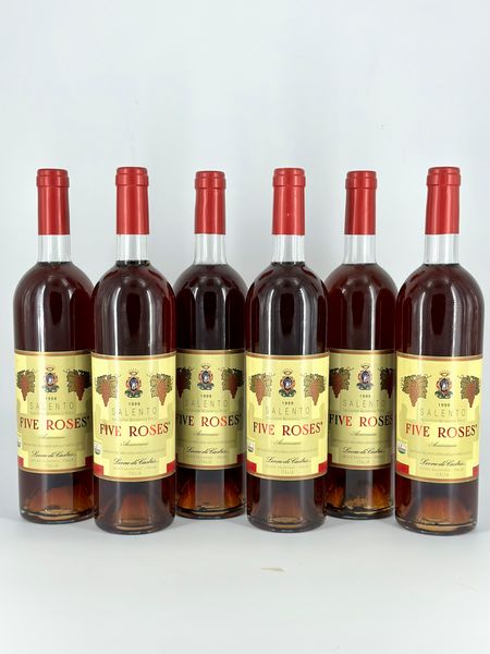 Leone de Castris Five Roses Anniversario Rosato  - Asta Vini e Distillati. D'Annata, Pregiati e da Collezione - Associazione Nazionale - Case d'Asta italiane