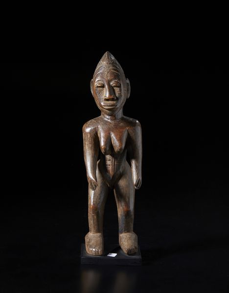 Mossi - Burkina Faso : Scultura antropomorfa. Legno duro a patina marrone.  - Asta Asta 422 | AFRICA, OCEANIA E AMERICHE - ARTIGIANATO AFRICANO: VARI COMMITTENTI E SELEZIONE DALLA COLLEZIONE BARTOLOMUCCI Online - Associazione Nazionale - Case d'Asta italiane