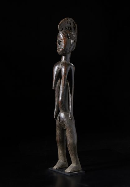 Mossi - Burkina Faso : Scultura antropomorfa. Legno a patina scura.  - Asta Asta 422 | AFRICA, OCEANIA E AMERICHE - ARTIGIANATO AFRICANO: VARI COMMITTENTI E SELEZIONE DALLA COLLEZIONE BARTOLOMUCCI Online - Associazione Nazionale - Case d'Asta italiane