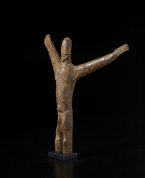 Lobi - Burkina Faso/Costa d'Avorio : Scultura antropomorfa Bateba con braccia alzate. Legno duro a patina chiara.  - Asta Asta 422 | AFRICA, OCEANIA E AMERICHE - ARTIGIANATO AFRICANO: VARI COMMITTENTI E SELEZIONE DALLA COLLEZIONE BARTOLOMUCCI Online - Associazione Nazionale - Case d'Asta italiane