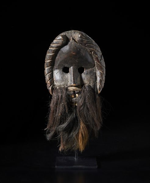 Dan - Costa d'Avorio/Liberia : Maschera con occhi circolari. Legno duro, peli e denti.  - Asta Asta 422 | AFRICA, OCEANIA E AMERICHE - ARTIGIANATO AFRICANO: VARI COMMITTENTI E SELEZIONE DALLA COLLEZIONE BARTOLOMUCCI Online - Associazione Nazionale - Case d'Asta italiane