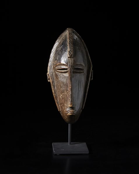 Bambara - Mali : Maschera antropomorfa. Legno duro a patina scura.  - Asta Asta 422 | AFRICA, OCEANIA E AMERICHE - ARTIGIANATO AFRICANO: VARI COMMITTENTI E SELEZIONE DALLA COLLEZIONE BARTOLOMUCCI Online - Associazione Nazionale - Case d'Asta italiane