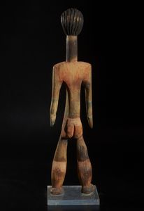 Vere - Nigeria : Grande scultura antropomorfa  femminile Bobo o Bwa.Legno duro a patina naturale e pigmenti.  - Asta Asta 422 | AFRICA, OCEANIA E AMERICHE - ARTIGIANATO AFRICANO: VARI COMMITTENTI E SELEZIONE DALLA COLLEZIONE BARTOLOMUCCI Online - Associazione Nazionale - Case d'Asta italiane