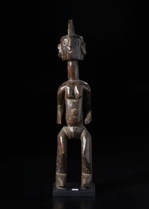 Mumuye - Nigeria/Camerun - Scultura  antropomorfa stilizzata. Legno con patina scura.