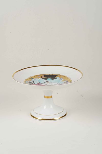 Alzatina.<BR>Germania, Manifattura Rosenthal, XX secolo.  - Asta Maioliche e Porcellane - Associazione Nazionale - Case d'Asta italiane
