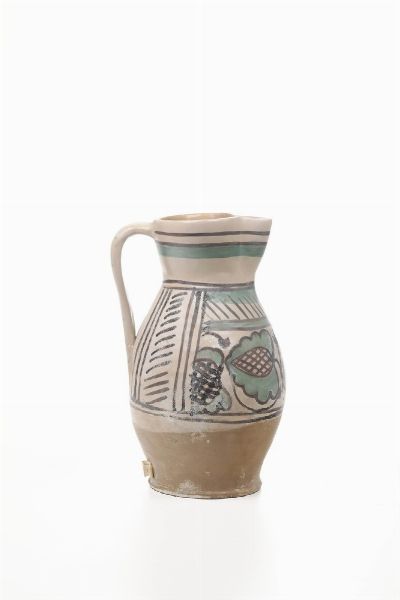 Boccale.<BR>Probabilmente Umbria, Orvieto, 1250-1350.  - Asta Maioliche e Porcellane - Associazione Nazionale - Case d'Asta italiane