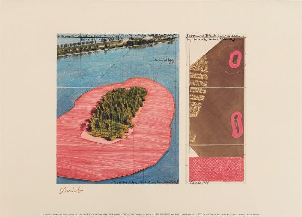 Christo : Surrounded Island - Project for Biscayne Bay, Miami  - Asta Prints & Multiples - Associazione Nazionale - Case d'Asta italiane