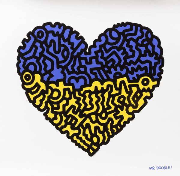 Mr Doodle : Doodle for Ukraine  - Asta Prints & Multiples - Associazione Nazionale - Case d'Asta italiane