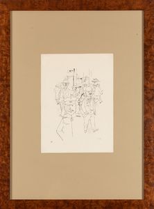 George Grosz : Deutsche Männer (da Ecce Homo)  - Asta Prints & Multiples - Associazione Nazionale - Case d'Asta italiane