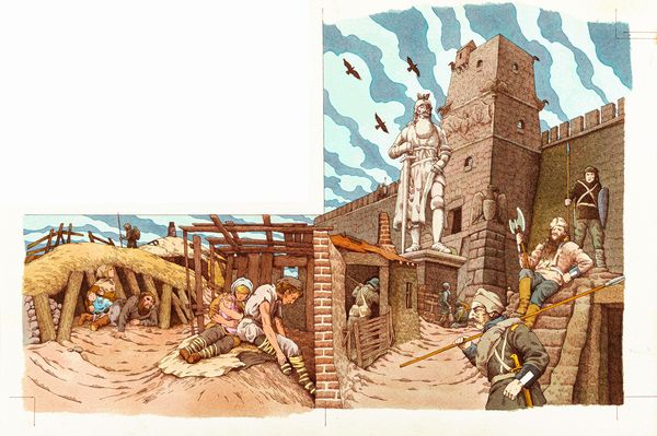 Roberto Innocenti : Il reuccio degli uccelli  - Asta Fairy Tales / Illustrazioni Originali - Associazione Nazionale - Case d'Asta italiane