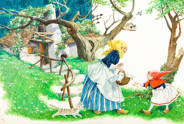 Libico Maraja : Cappuccetto rosso  - Asta Fairy Tales / Illustrazioni Originali - Associazione Nazionale - Case d'Asta italiane