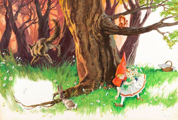 Libico Maraja : Cappuccetto rosso  - Asta Fairy Tales / Illustrazioni Originali - Associazione Nazionale - Case d'Asta italiane