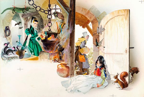 Pikka (Piero Cattaneo) : Biancaneve  - Asta Fairy Tales / Illustrazioni Originali - Associazione Nazionale - Case d'Asta italiane