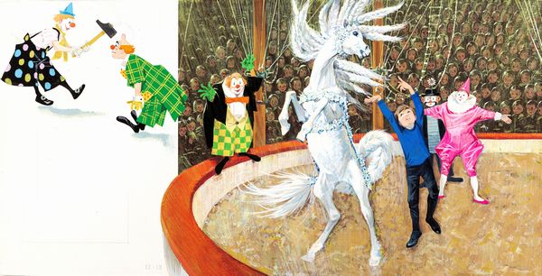 Libico Maraja : Balzaneve cavallino di Natale  - Asta Fairy Tales / Illustrazioni Originali - Associazione Nazionale - Case d'Asta italiane