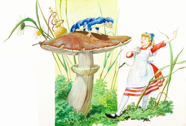 Libico Maraja : Alice nel Paese delle Meraviglie  - Asta Fairy Tales / Illustrazioni Originali - Associazione Nazionale - Case d'Asta italiane