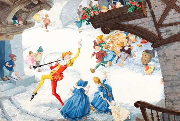 Libico Maraja : Il piffero magico  - Asta Fairy Tales / Illustrazioni Originali - Associazione Nazionale - Case d'Asta italiane