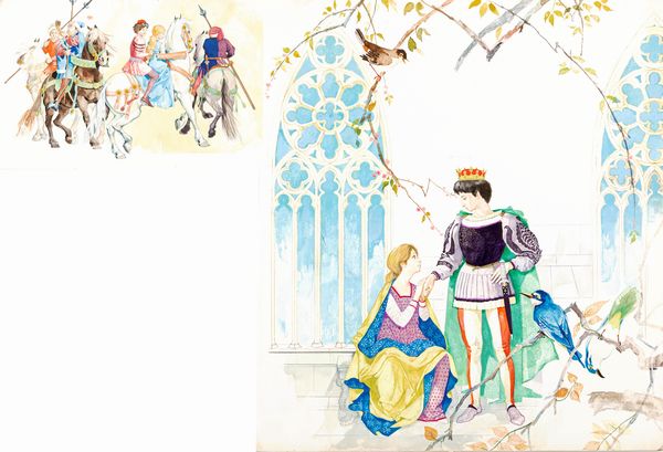 Sergio (Romano Rizzato) : I cigni selvatici  - Asta Fairy Tales / Illustrazioni Originali - Associazione Nazionale - Case d'Asta italiane