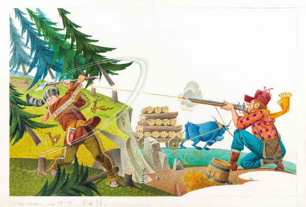 Severino Baraldi : La Ballata di Paul Bunyan  - Asta Fairy Tales / Illustrazioni Originali - Associazione Nazionale - Case d'Asta italiane