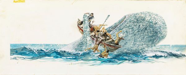 Riga, Diego e Dale (Giorgio De Gaspari) : Moby Dick  - Asta Fairy Tales / Illustrazioni Originali - Associazione Nazionale - Case d'Asta italiane