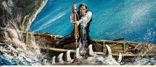 Riga, Diego e Dale (Giorgio De Gaspari) : Moby Dick  - Asta Fairy Tales / Illustrazioni Originali - Associazione Nazionale - Case d'Asta italiane