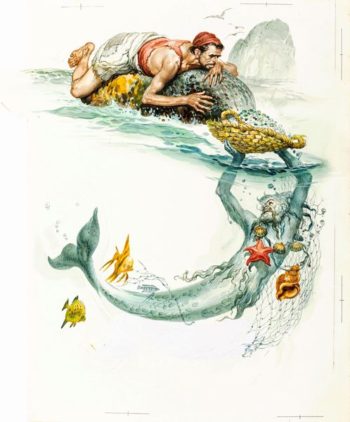 Ferri (Rino Ferrari) : Abdallah di terra e Abdallah di mare  - Asta Fairy Tales / Illustrazioni Originali - Associazione Nazionale - Case d'Asta italiane