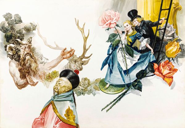 Libico Maraja : La pastorella e lo spazzacamino  - Asta Fairy Tales / Illustrazioni Originali - Associazione Nazionale - Case d'Asta italiane