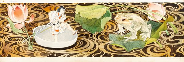 Gianni Benvenuti : Fiabe giapponesi  - Asta Fairy Tales / Illustrazioni Originali - Associazione Nazionale - Case d'Asta italiane
