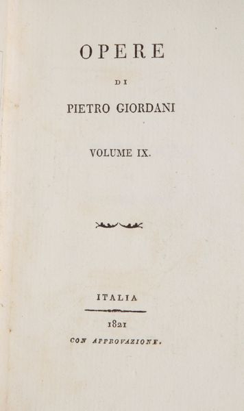 Nove opere dell'800 stampate in Italia  - Asta Libri Antichi e Stampe - Associazione Nazionale - Case d'Asta italiane