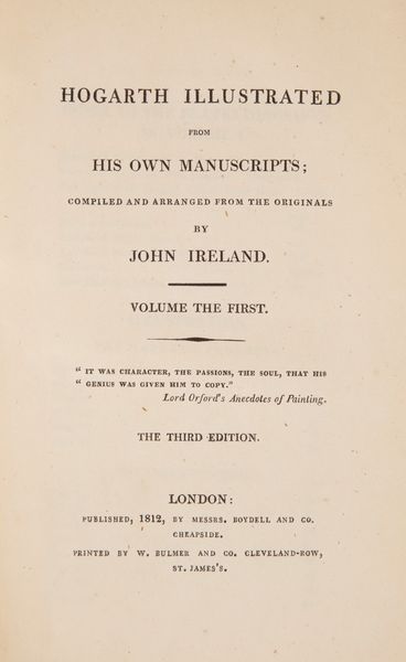 Hogarth Illustrated from his own manuscripts. Compiled and arranged from the originals by John Ireland (ILLUSTRATO DELL'800)  - Asta Libri Antichi e Stampe - Associazione Nazionale - Case d'Asta italiane