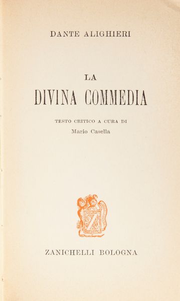 Dante Alighieri - Divina Commedia / La Vita nuova e le Rime  - Asta Libri Antichi e Stampe - Associazione Nazionale - Case d'Asta italiane