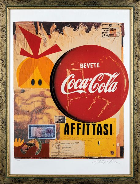 MIMMO ROTELLA : Coca Cola  - Asta Arte Moderna e Contemporanea - Associazione Nazionale - Case d'Asta italiane