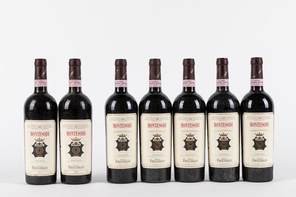 Toscana : Frescobaldi Castello di Nipozzano Montesodi 2 bts 1996, 5 bts 1999  - Asta Vini e Distillati - Associazione Nazionale - Case d'Asta italiane