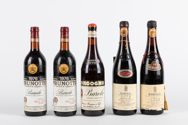 Langhe : Selezione Barolo anni '70 (5 BT)  - Asta Vini e Distillati - Associazione Nazionale - Case d'Asta italiane