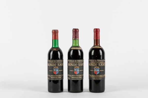 Toscana : Selezione Brunello Biondi Santi (3 BT)  - Asta Vini e Distillati - Associazione Nazionale - Case d'Asta italiane