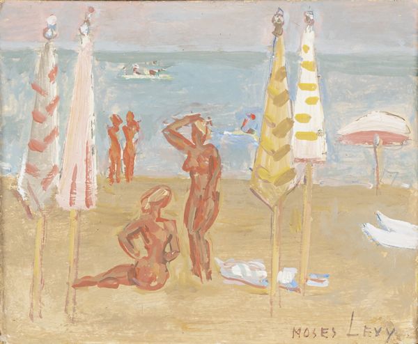 Moses Levy : Sulla spiaggia  - Asta Arte Figurativa tra XIX e XX Secolo - Associazione Nazionale - Case d'Asta italiane