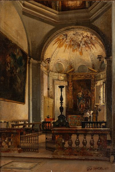 Luigi Cavenaghi : Interno del Duomo di Bergamo  - Asta Arte Figurativa tra XIX e XX Secolo - Associazione Nazionale - Case d'Asta italiane