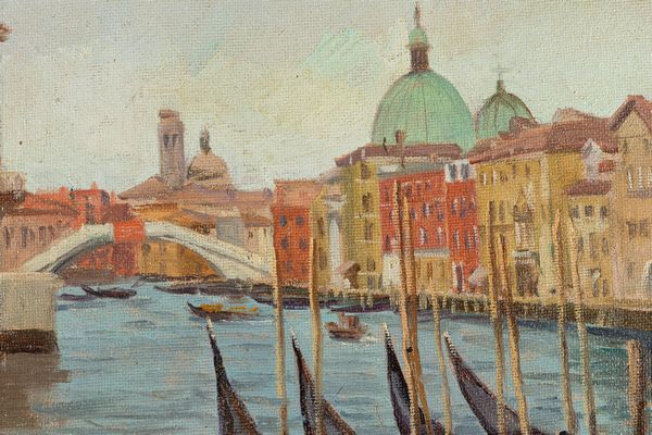 Gianfranco Campestrini : Venezia, Ponte degli Scalzi  - Asta Arte Figurativa tra XIX e XX Secolo - Associazione Nazionale - Case d'Asta italiane