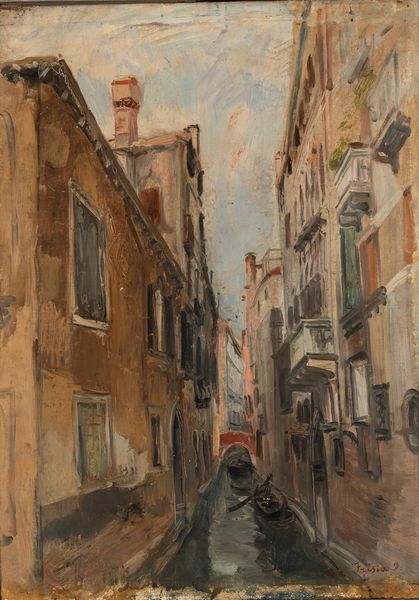 Donato Frisia : Canale veneziano  - Asta Arte Figurativa tra XIX e XX Secolo - Associazione Nazionale - Case d'Asta italiane